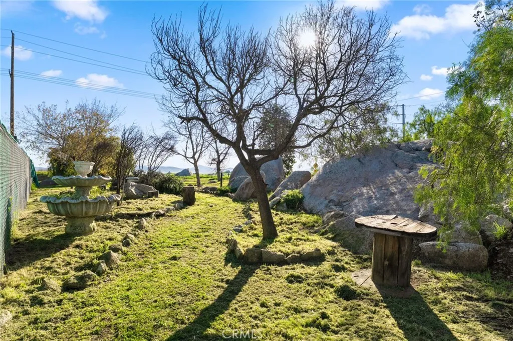 Part of the property to the side of the home