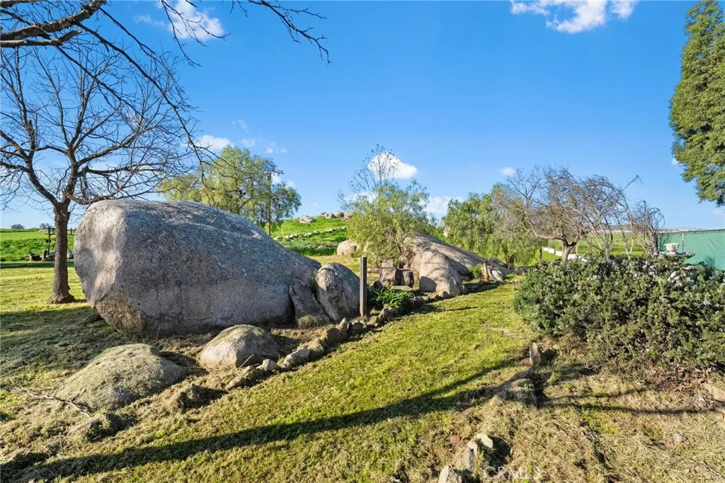 Property showing the boulders