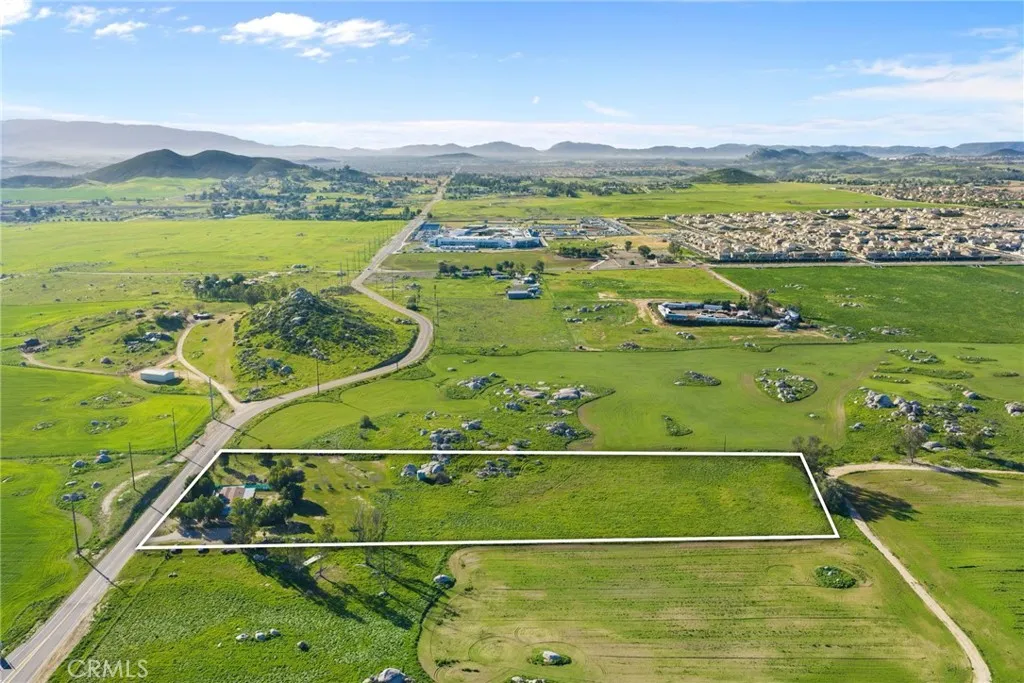 Aerial view looking towards Liberty High School and Scott Rd.