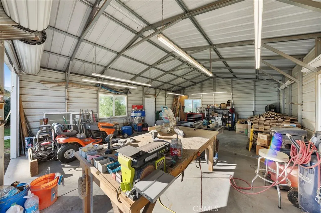 View inside garage/workshop