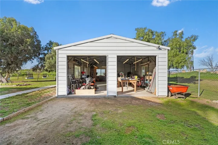 View inside garage