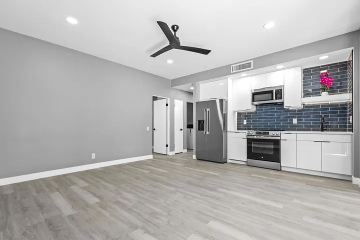 living area and new kitchen