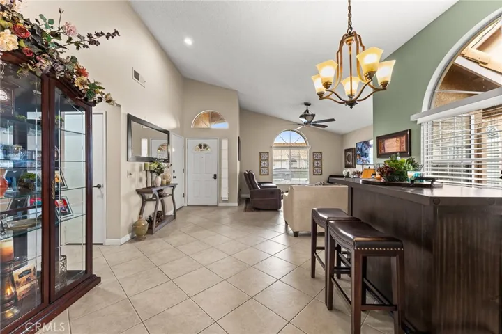 Open Floor Plan with Tiled Floors
