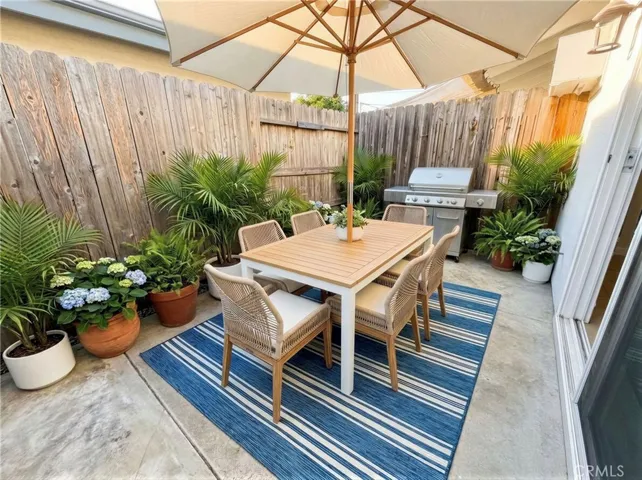 Private Patio Virtually Staged