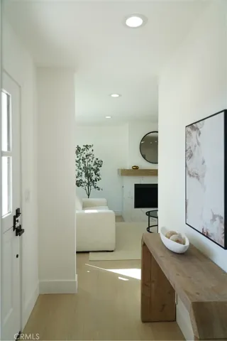 Entry hallway view toward formal living room