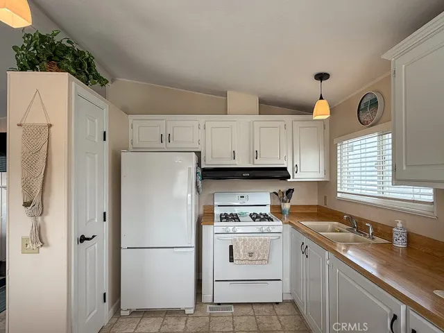 Bright kitchen with gas stove