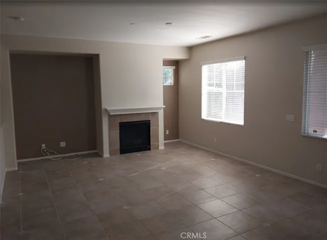 Family room with gas fireplace