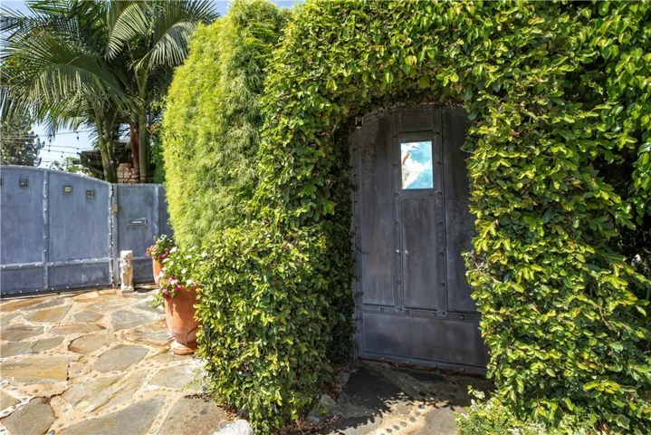 Intercom entry at garden gate