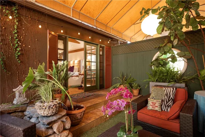 Covered patio off primary suite