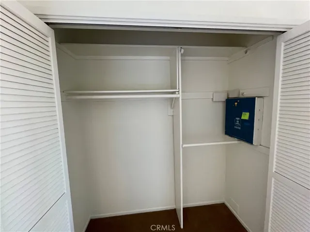 Security system battery located in the closet