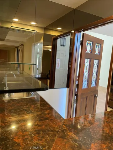 Mini-bar area for hosting guests