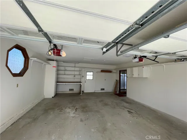 Inward view of the garage space