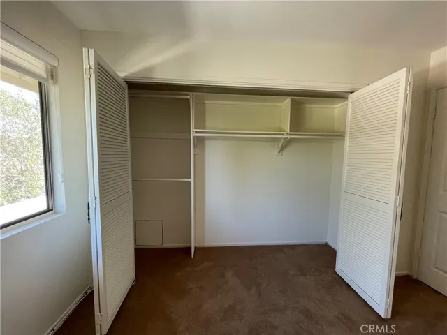 Closet space in the second upstairs bedroom