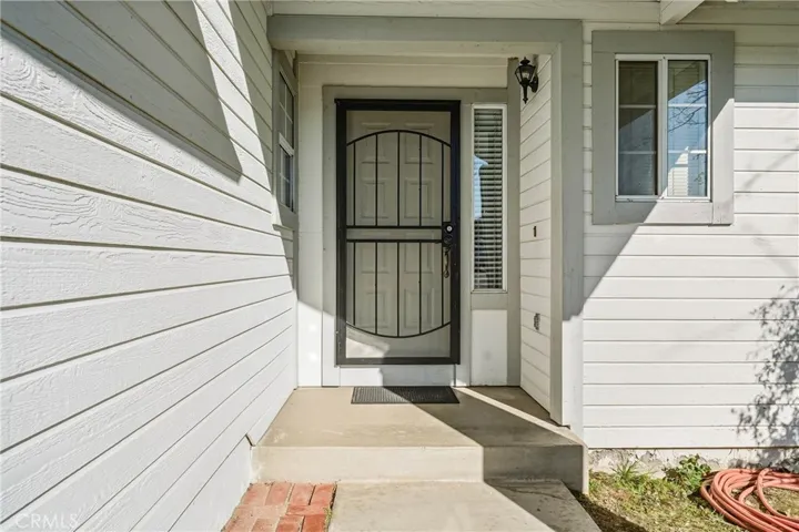 Covered front entry.