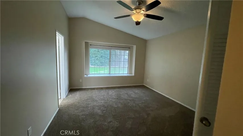 Primary bedroom from door view