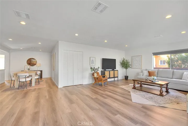 Dining room to left and extra storage off family room