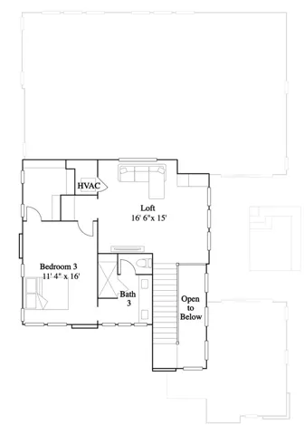 Residence 3 - level 2 floorplan