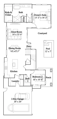 Residence 2 - level 1 floorplan