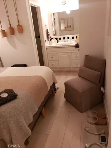 Bedroom and bathroom