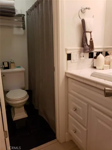 Toilet and walk in shower