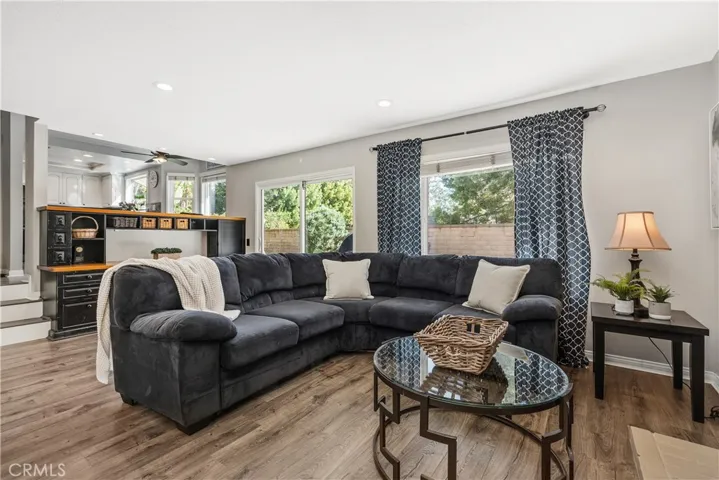 Family room is open to kitchen