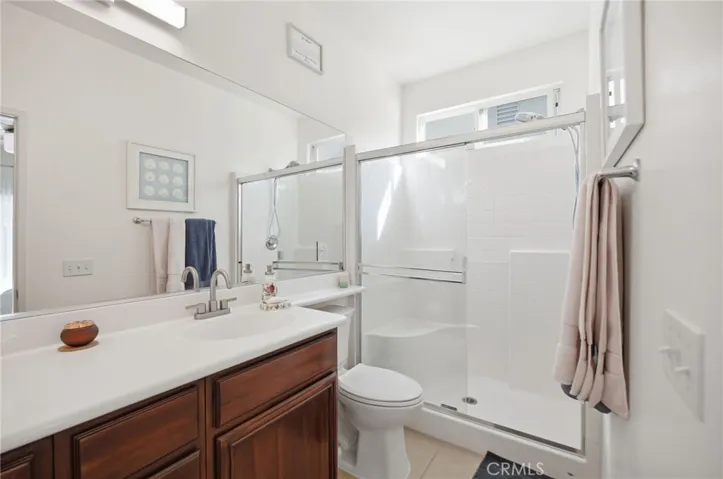 Primary bathroom with walk in shower