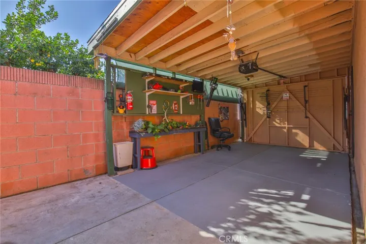Covered Garage Area