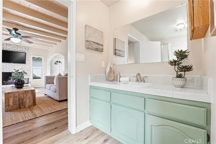 Bathroom #2 sits off Bedroom #3 and also has access to the family room!