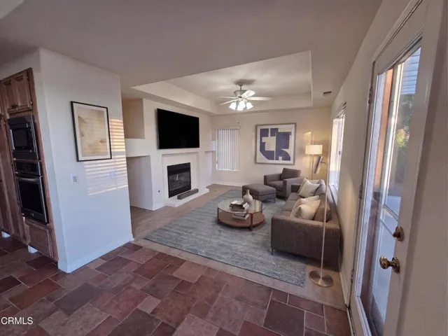family room staged