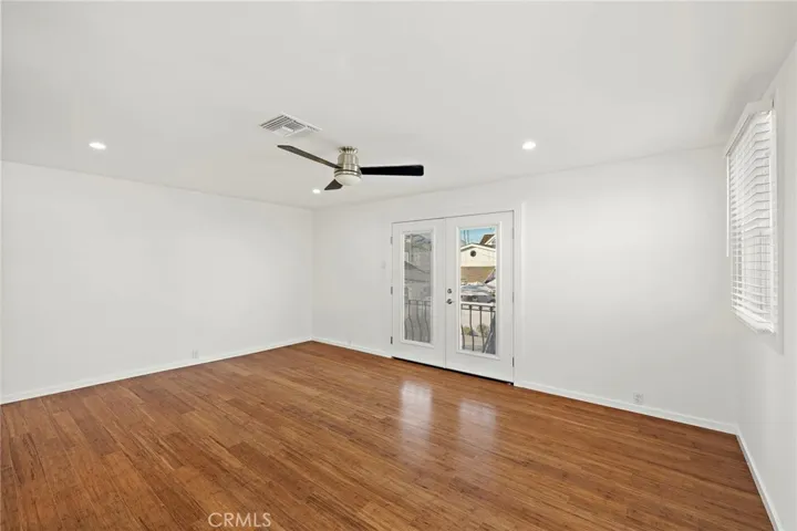 French doors to a Juliet balcony.