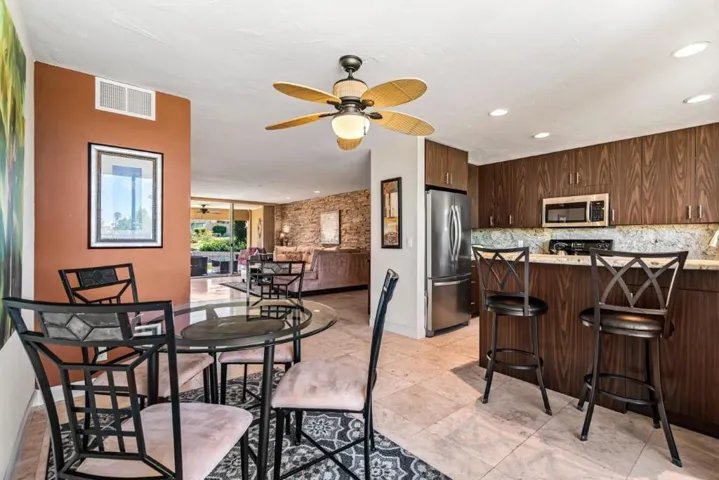Dining area and kitchen