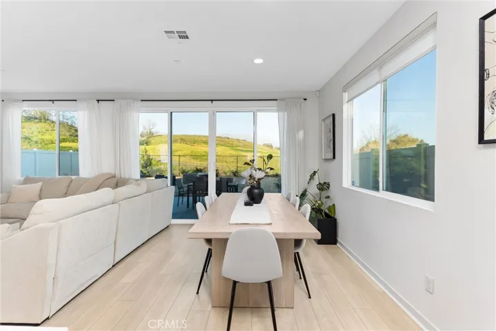 Dinning area with views