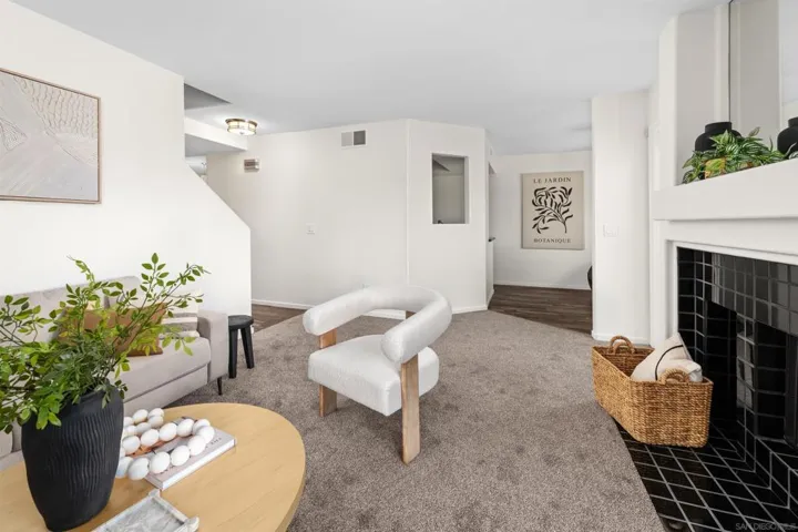Living room staged
