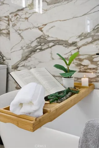 Relax and unwind in the soaking tub
