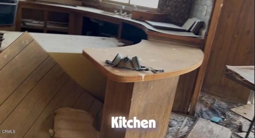 Kitchen Area of Mobile Home