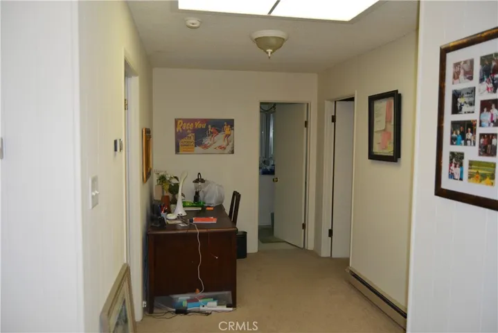 main level hallway allows for desk space