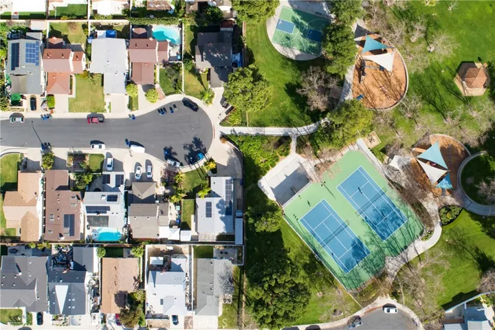 Top down view of Mountain View Park and Property