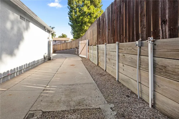 Left side view with gate open