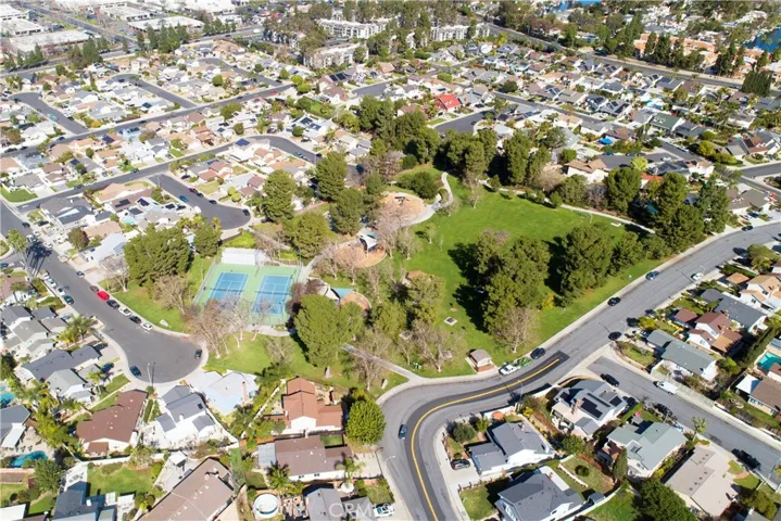 Areal view of Mountain View Park and Property