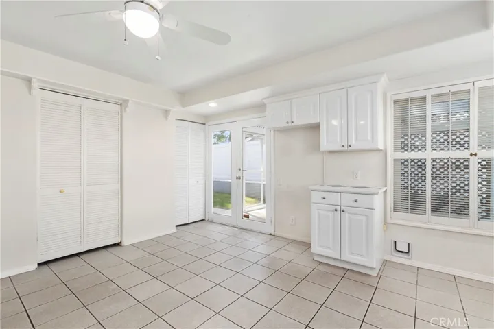 Kitchen looking out to patio