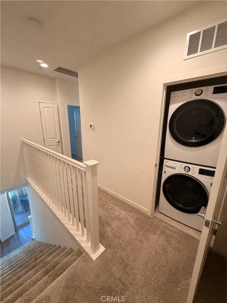 Laundry closet to the bedroom hallway
