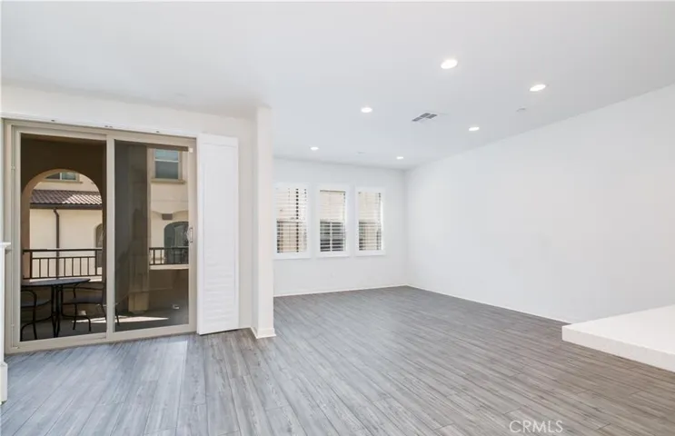 View from Kitchen to Living Room N Balcony