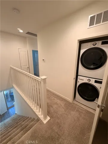 Laundry closet to the bedroom hallway
