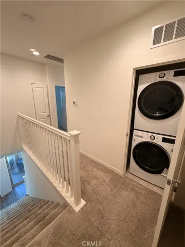 Laundry closet to the bedroom hallway