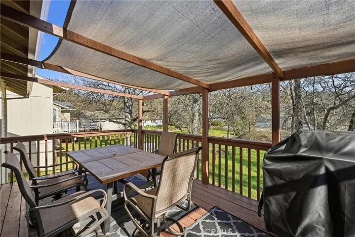 View from deck off the dining area is serene and peaceful.
