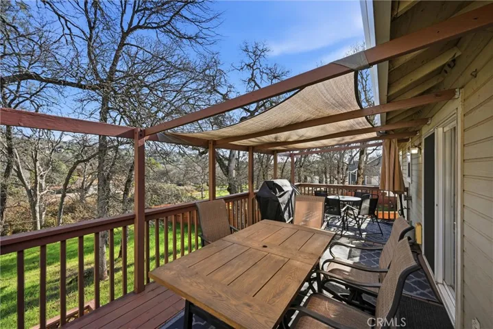 Large back deck, accessible from dining area.