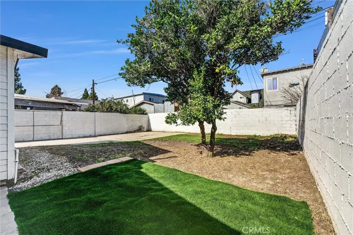Partial artificial turf off back entrance