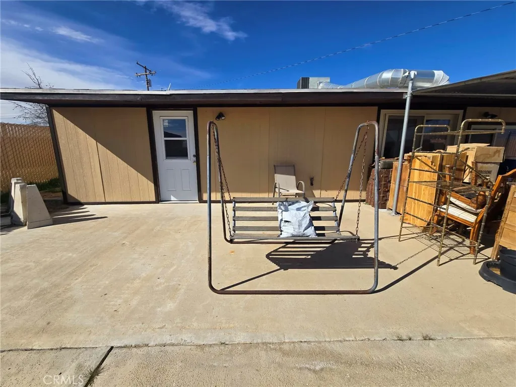 Part of back patio area.