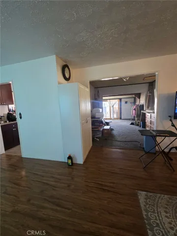 View from walking in the front door; walkway that leads to  family room.
