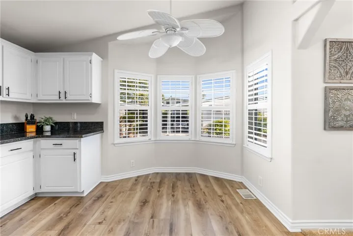 Bay window with custom shutters